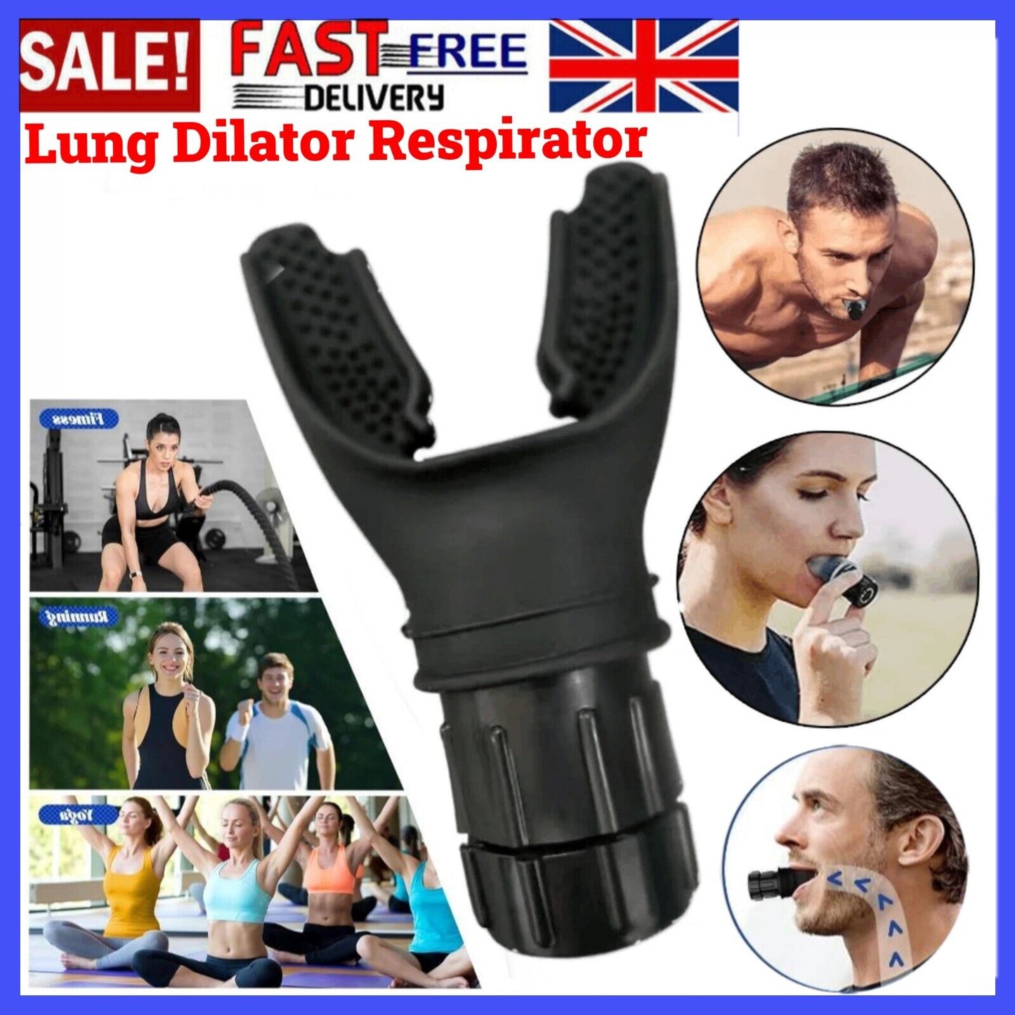 Breathing Trainer Lung Respirator Fitness Equipment Respiratory Exercise Tool UK