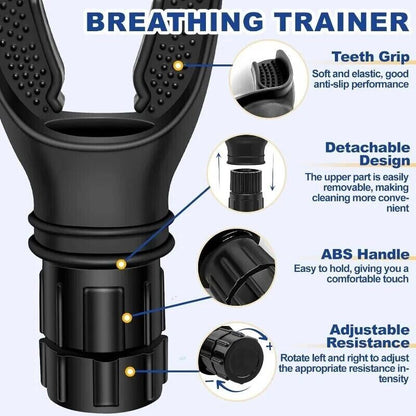 Breathing Trainer Lung Respirator Fitness Equipment Respiratory Exercise Tool UK