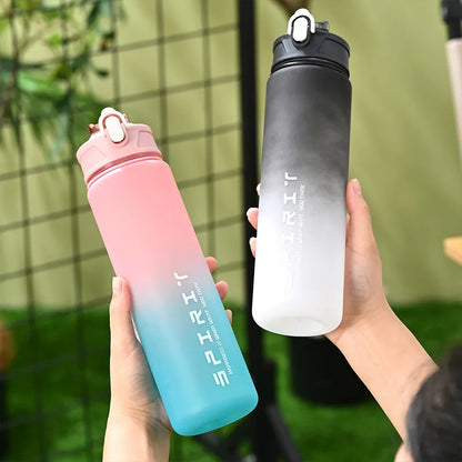 1PCS 800ML Large Capacity Sports Water Bottle Leak Proof Colorful Plastic Cup Drinking Outdoor Travel Portable Gym Fitness Jugs