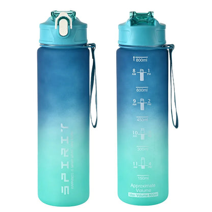 1PCS 800ML Large Capacity Sports Water Bottle Leak Proof Colorful Plastic Cup Drinking Outdoor Travel Portable Gym Fitness Jugs